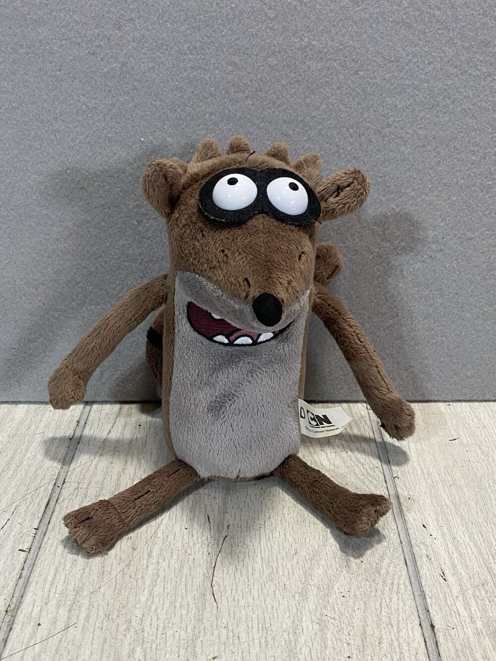 Rare! 2012 Cartoon Network Regular Show Jazwares Rigby 8” Talking Plush No Sound